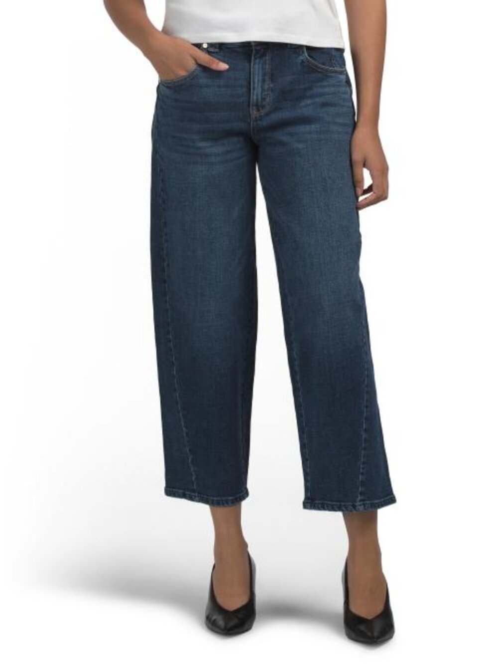 DEMOCRACY Petite Ab Solution High Rise Barely Barrel Jeans